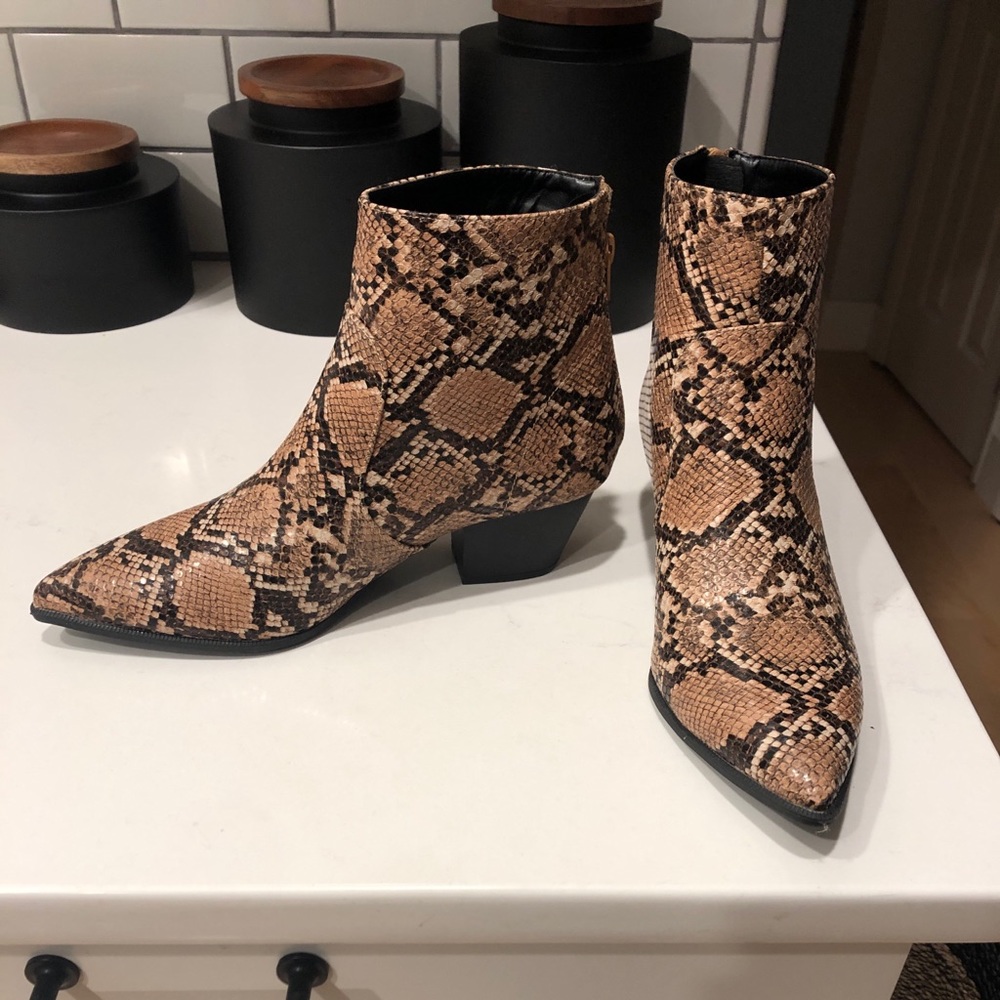 Snakeskin Booties
